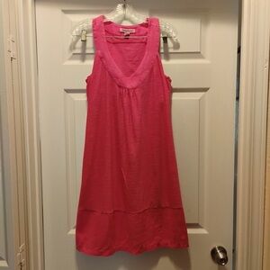Tommy Bahama Arden Shift Tank Dress Sleeveless Pink Beach Linen Size M